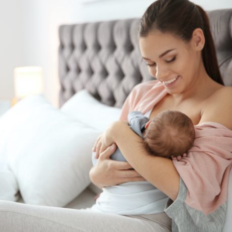 Mother breastfeeding her baby