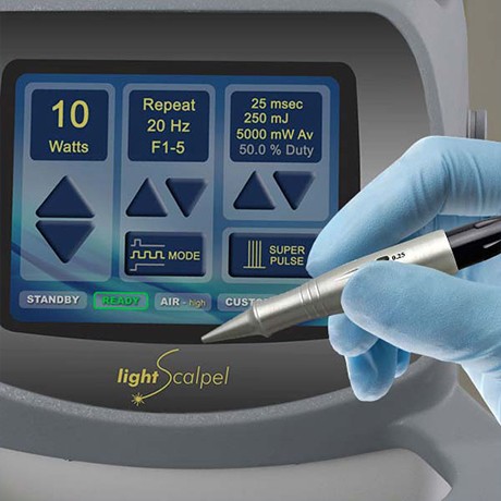 Light scalpel laser frenectomy tool